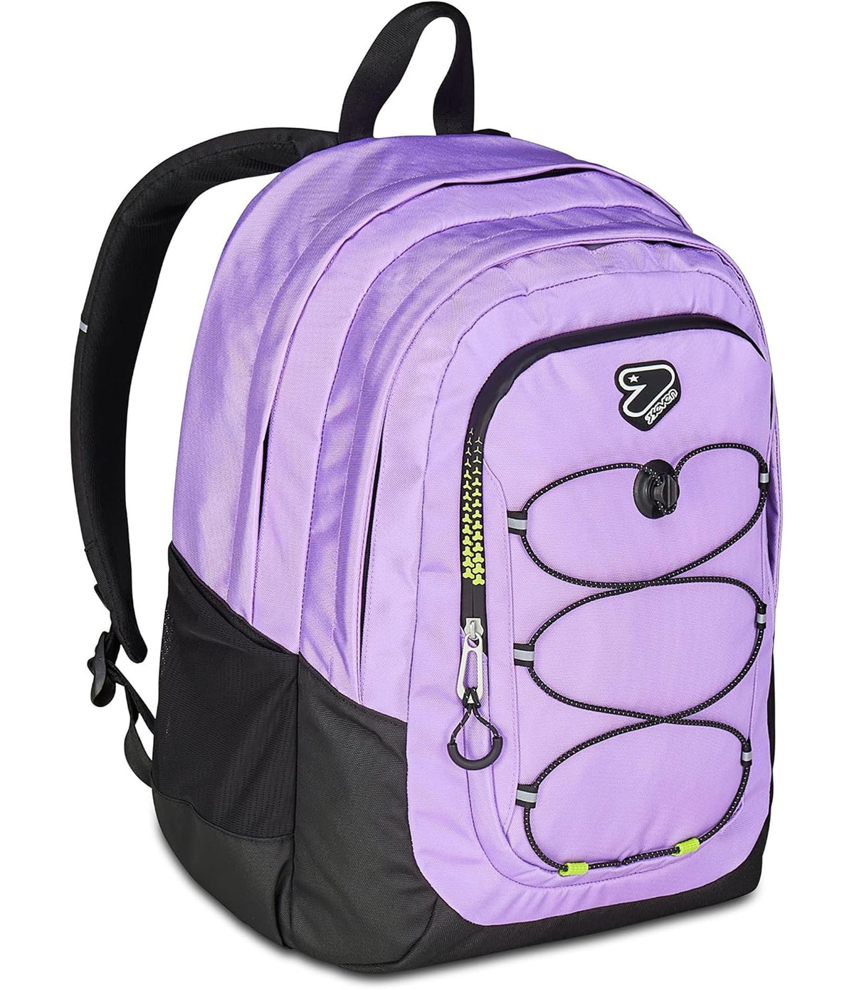 Seven Zaino Scuola Tech Line, Lilla, Doppio Scomparto, 29 L, Scuola Media e Superiore