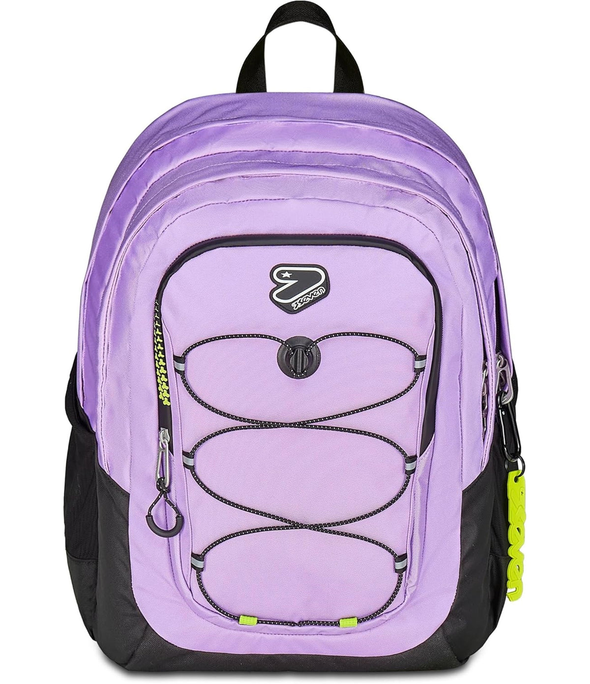 Seven Zaino Scuola Tech Line, Lilla, Doppio Scomparto, 29 L, Scuola Media e Superiore