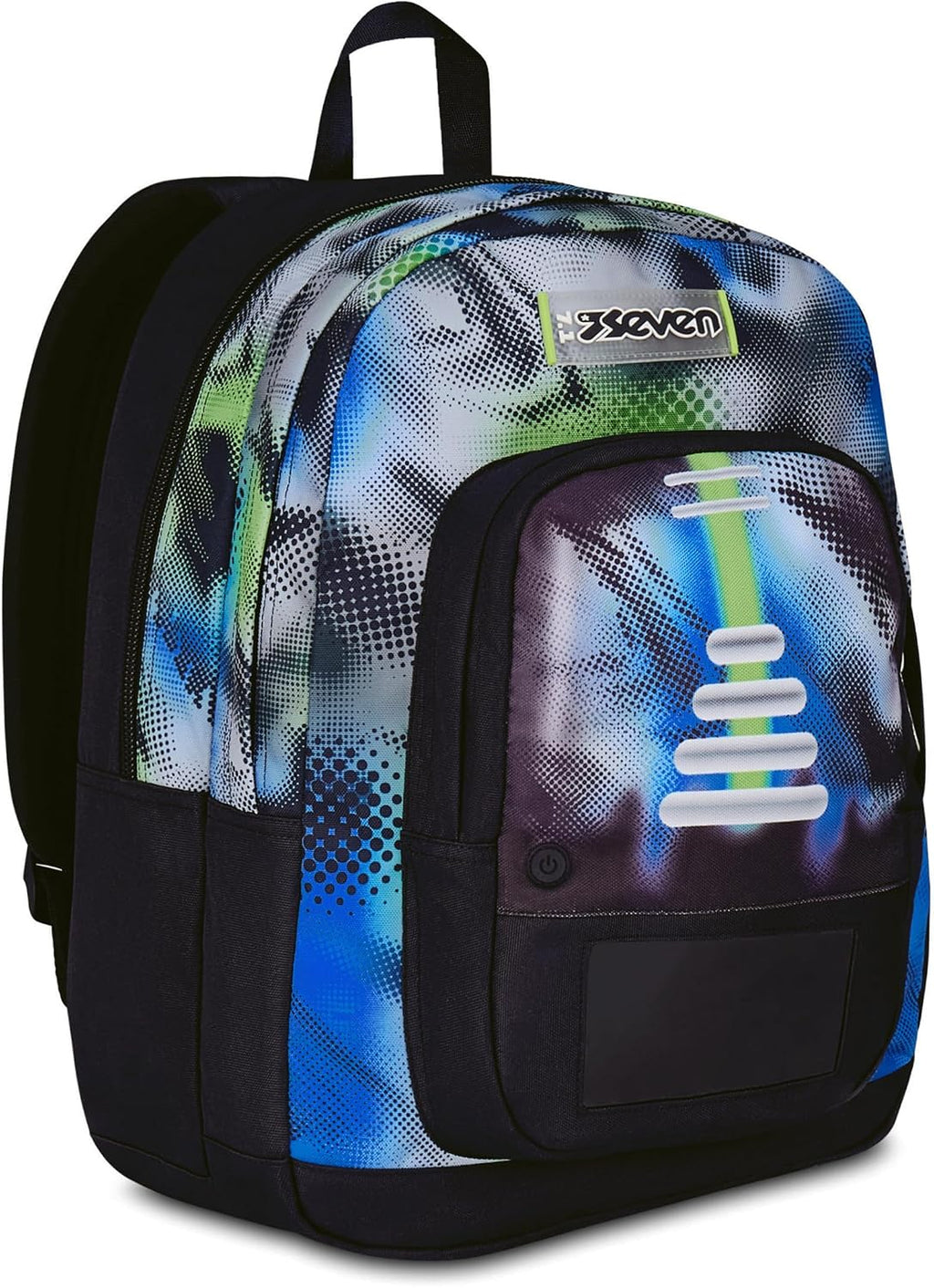 Seven Zaino Scuola Freethink Write Down, Blu, Doppio Scomparto Con Tasca per PC e Tasca per Borraccia, Capienza 34 litri, Scuole Medie e Superiori