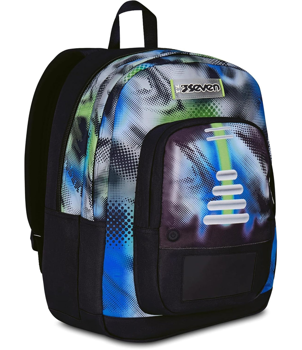 Seven Zaino Scuola Freethink Write Down, Blu, Doppio Scomparto Con Tasca per PC e Tasca per Borraccia, Capienza 34 litri, Scuole Medie e Superiori