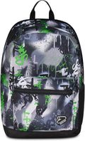 Seven Zaino Scuola Reversibile, Grigio e Verde, Zaino Doppio Scomparto Con Auricolari Wireless, Tasca Porta PC e Tasca Porta Borraccia
