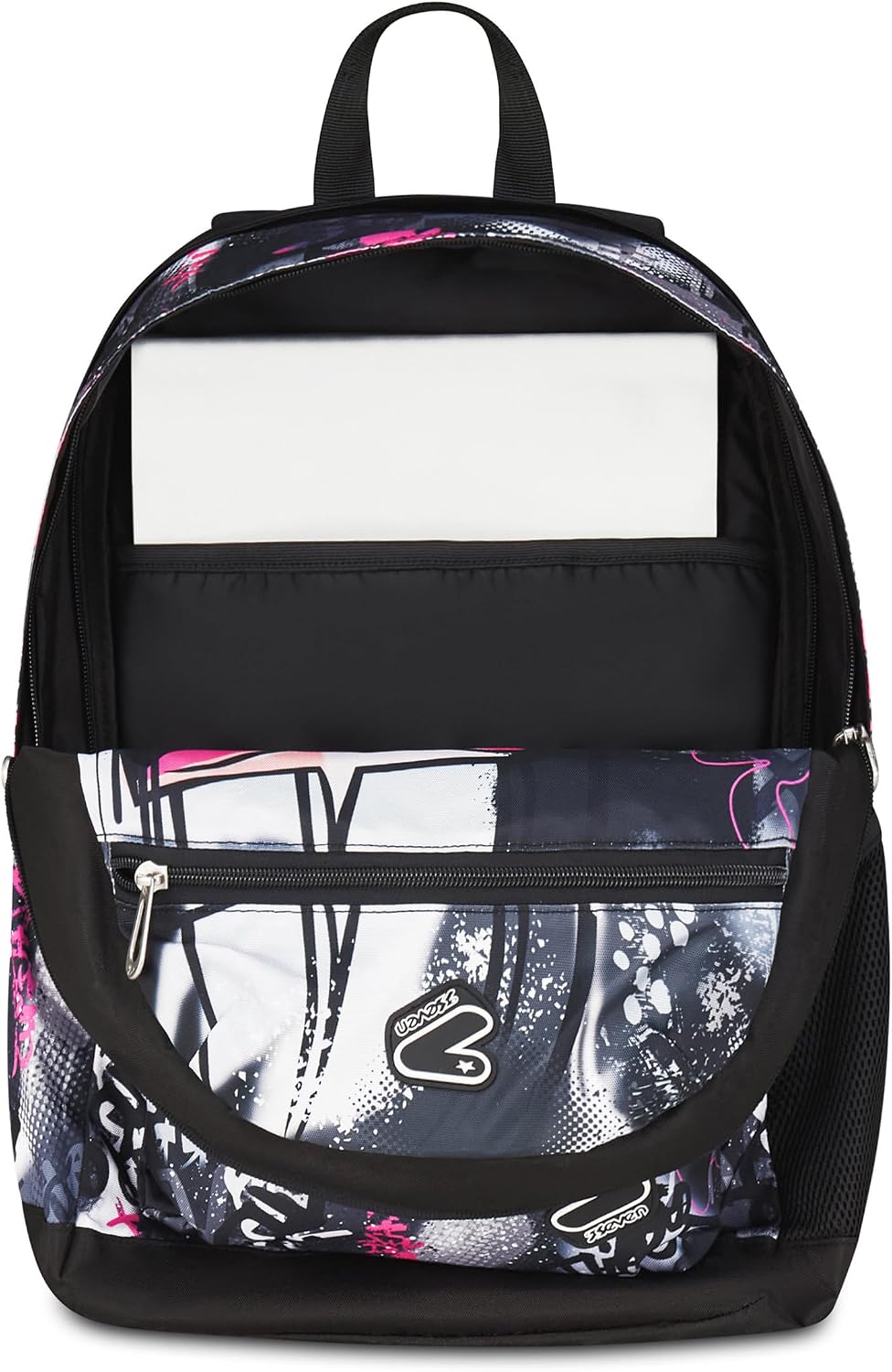 Seven Zaino Scuola Reversibile, Grigio e Fucsia, Zaino Doppio Scomparto Con Auricolari Wireless, Tasca Porta PC e Tasca Porta Borraccia