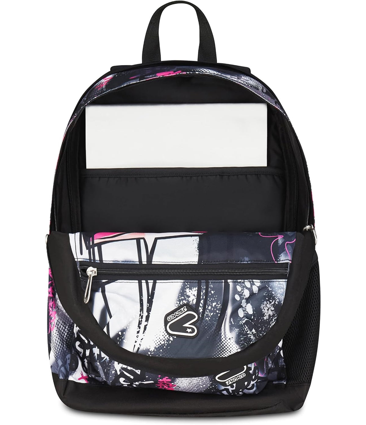 Seven Zaino Scuola Reversibile, Grigio e Fucsia, Zaino Doppio Scomparto Con Auricolari Wireless, Tasca Porta PC e Tasca Porta Borraccia