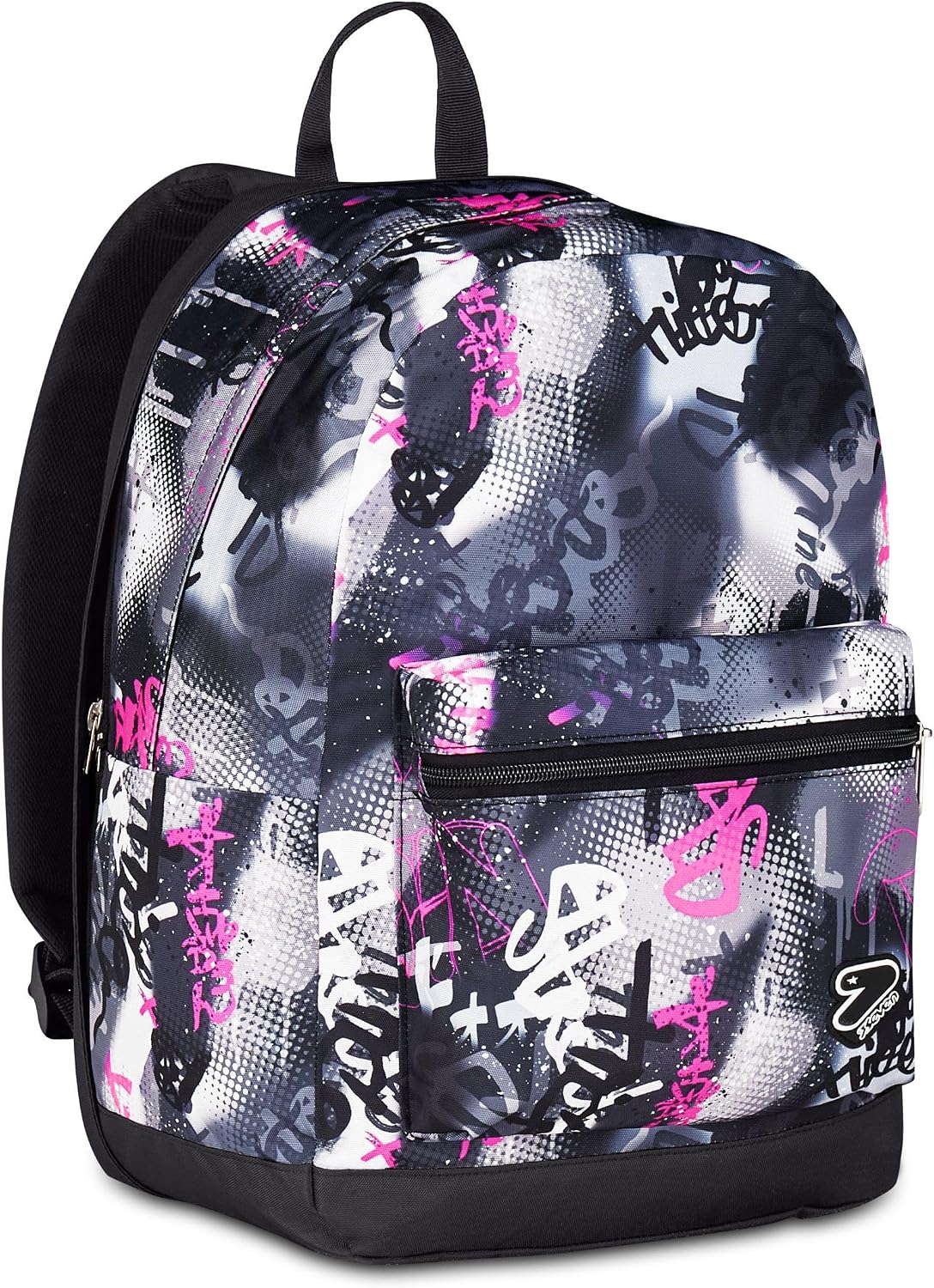 Seven Zaino Scuola Reversibile, Grigio e Fucsia, Zaino Doppio Scomparto Con Auricolari Wireless, Tasca Porta PC e Tasca Porta Borraccia