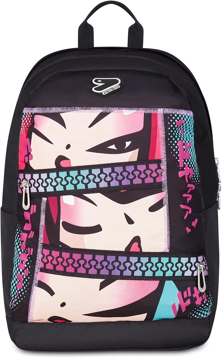 Seven Zaino Scuola Reversibile, Viola, Zaino Doppio Scomparto Con Auricolari Wireless, Tasca Porta PC e Tasca Porta Borraccia