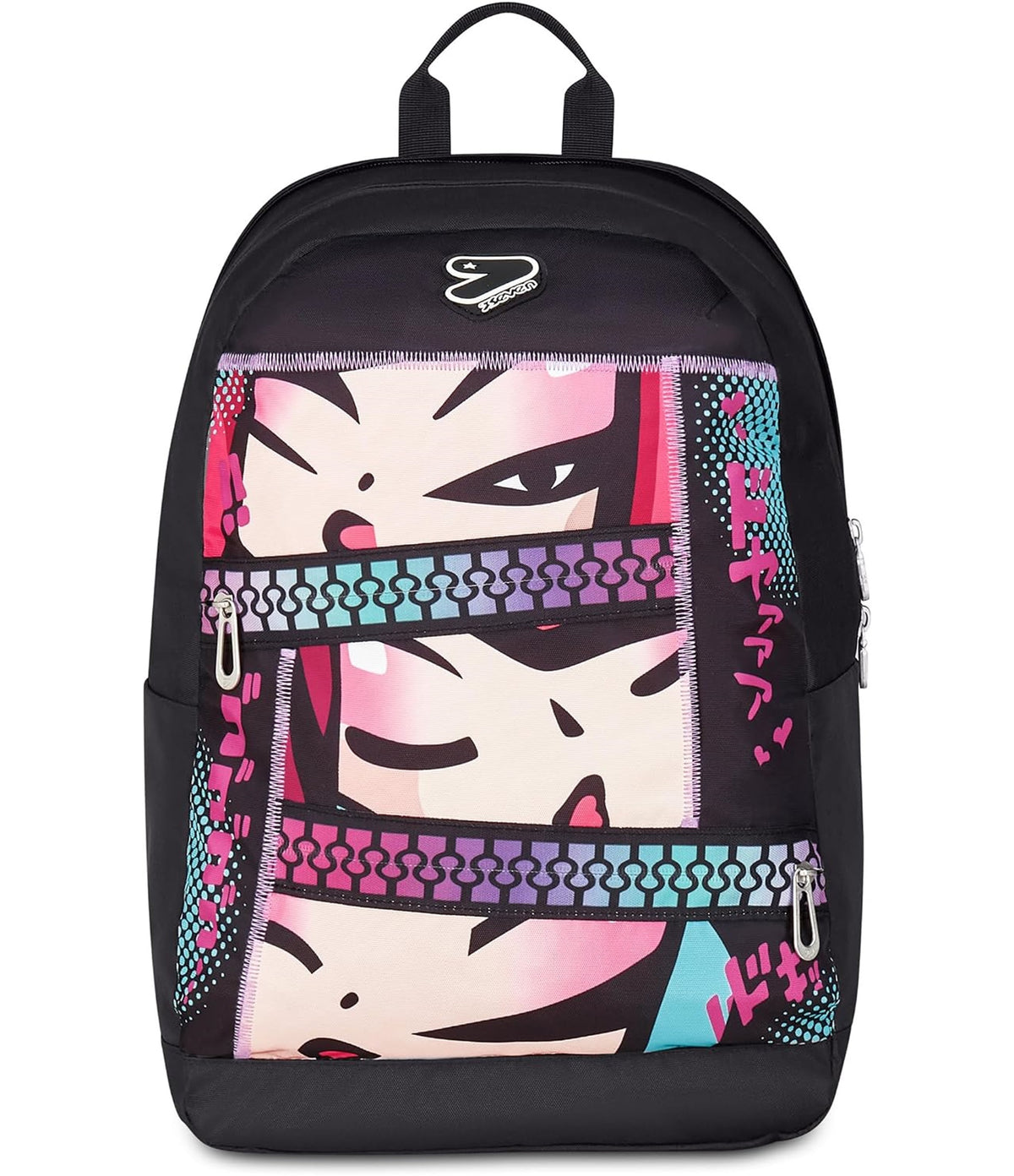 Seven Zaino Scuola Reversibile, Viola, Zaino Doppio Scomparto Con Auricolari Wireless, Tasca Porta PC e Tasca Porta Borraccia