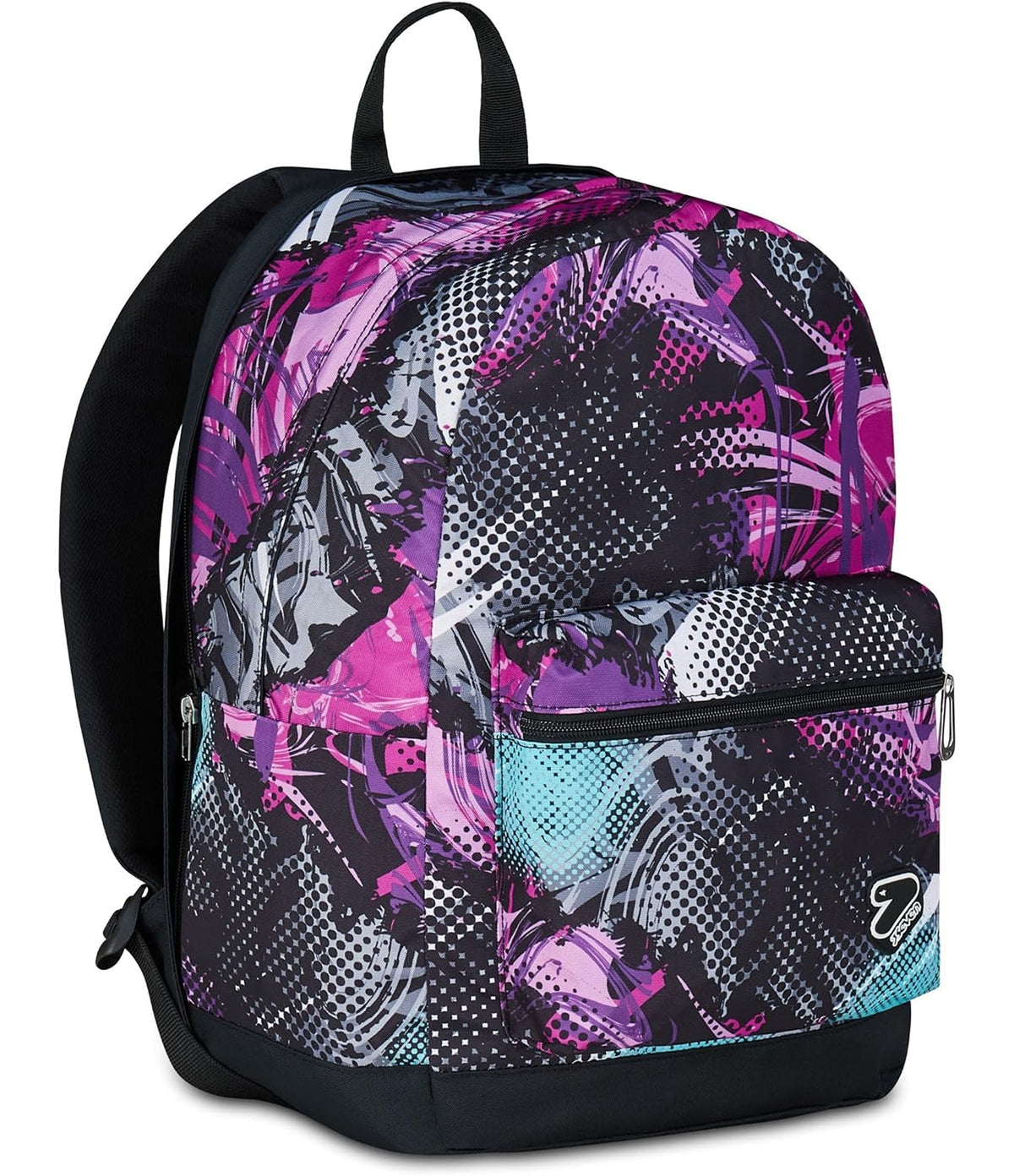 Seven Zaino Scuola Reversibile, Viola, Zaino Doppio Scomparto Con Auricolari Wireless, Tasca Porta PC e Tasca Porta Borraccia