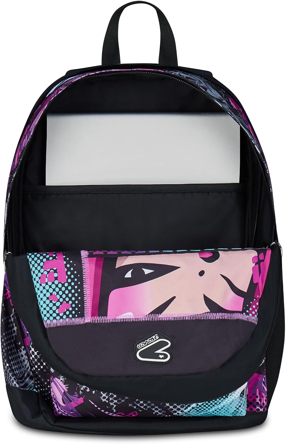 Seven Zaino Scuola Reversibile, Viola, Zaino Doppio Scomparto Con Auricolari Wireless, Tasca Porta PC e Tasca Porta Borraccia