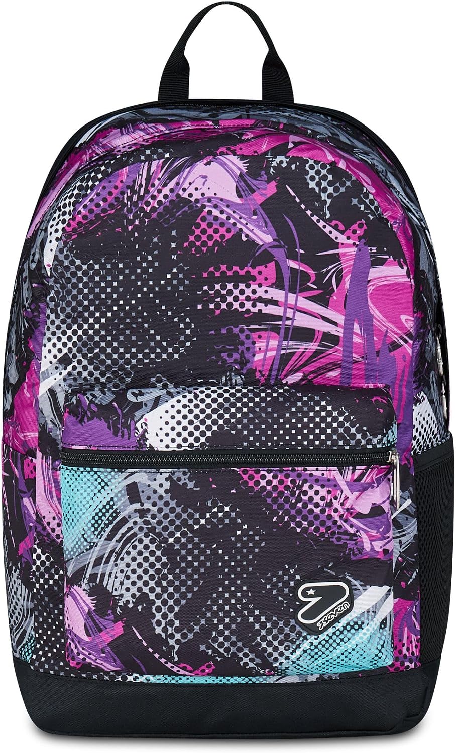 Seven Zaino Scuola Reversibile, Viola, Zaino Doppio Scomparto Con Auricolari Wireless, Tasca Porta PC e Tasca Porta Borraccia