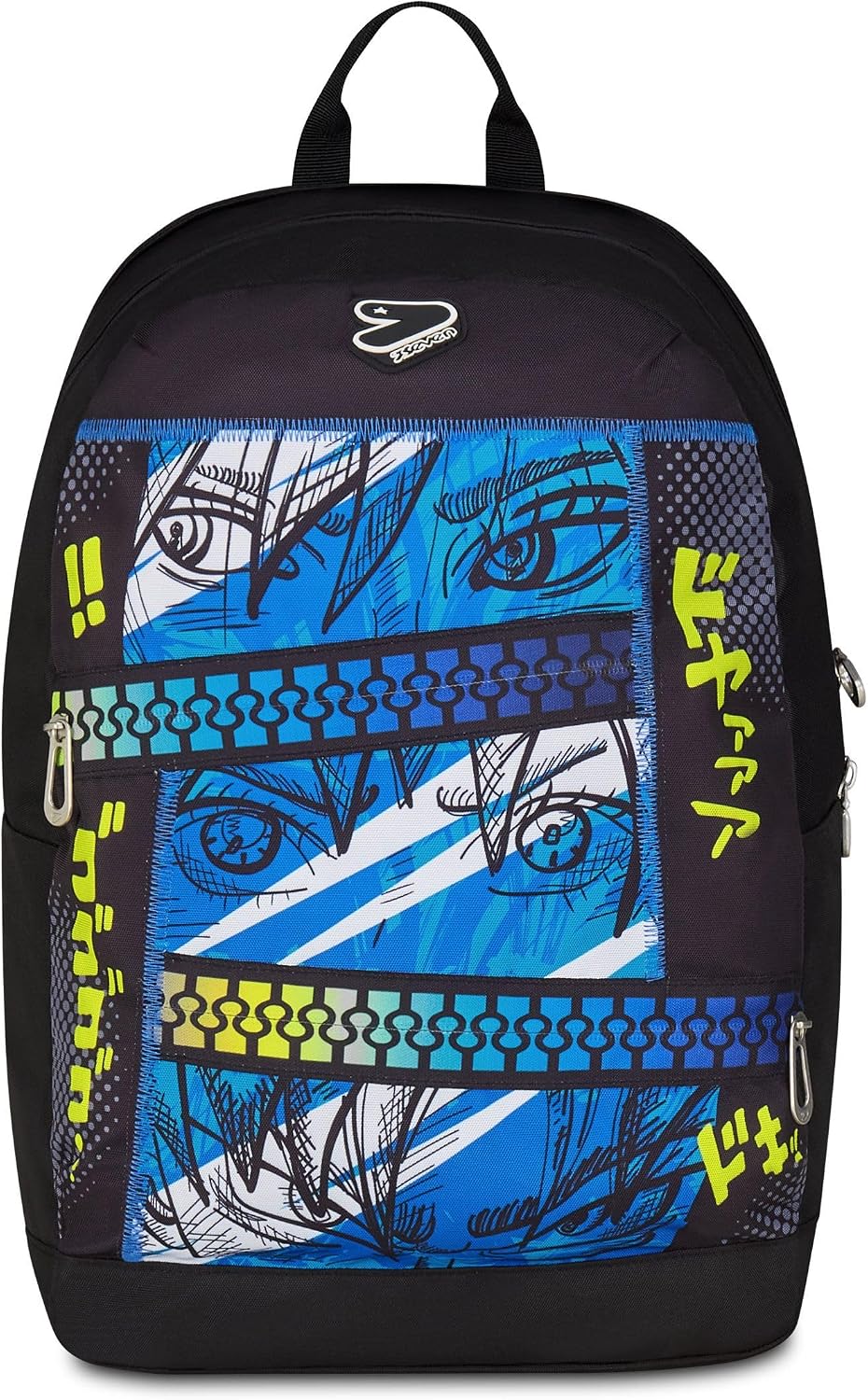 Seven Zaino Scuola Reversibile, Blu, Zaino Doppio Scomparto Con Auricolari Wireless, Tasca Porta PC e Tasca Porta Borraccia