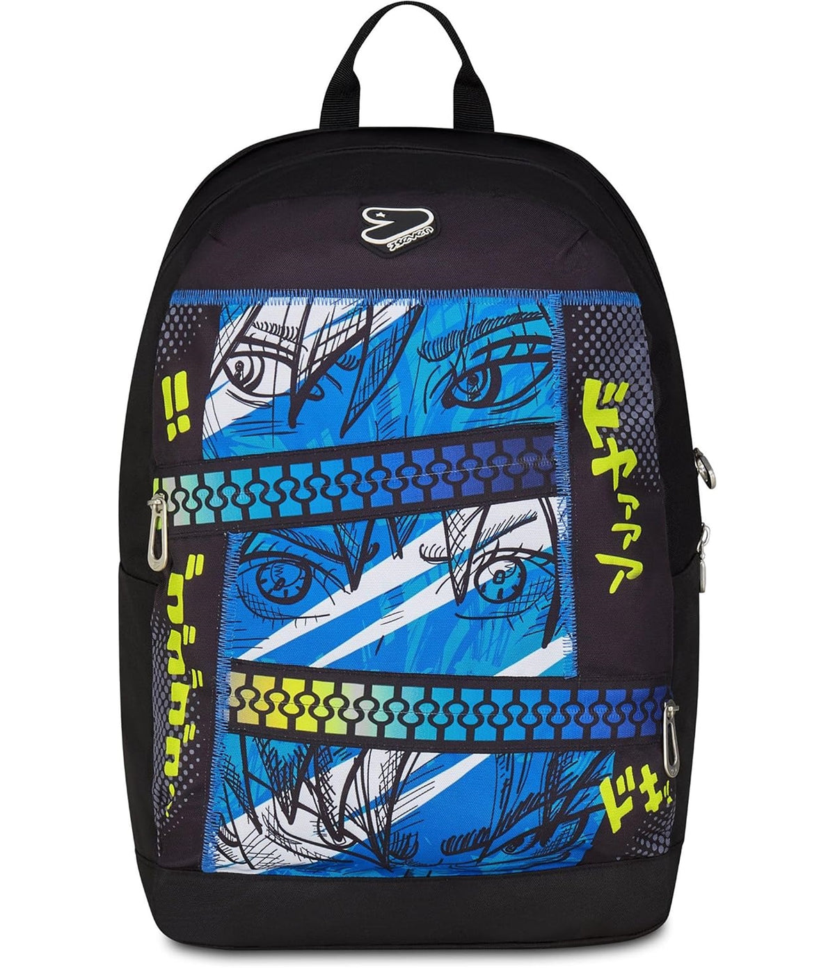 Seven Zaino Scuola Reversibile, Blu, Zaino Doppio Scomparto Con Auricolari Wireless, Tasca Porta PC e Tasca Porta Borraccia