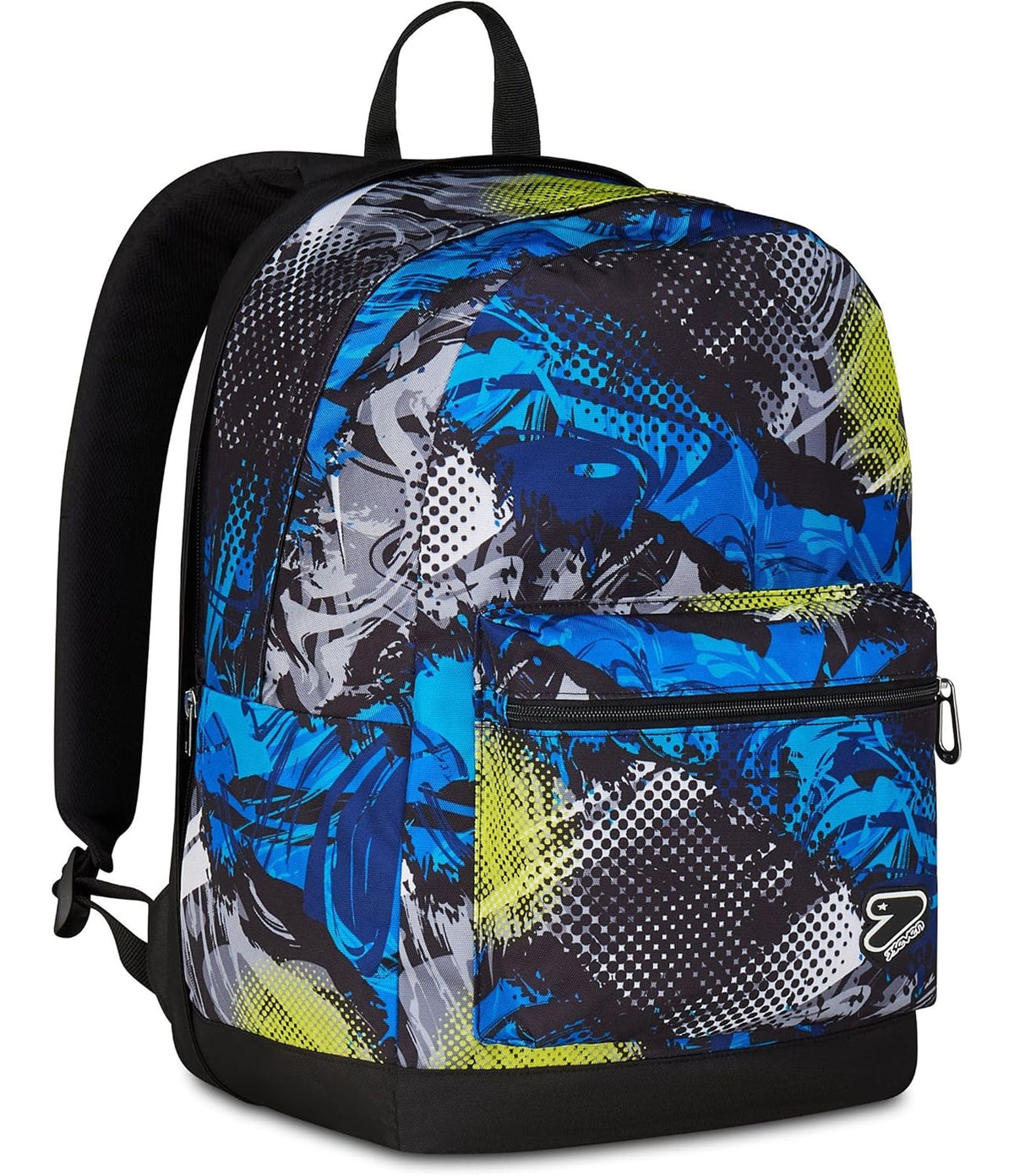 Seven Zaino Scuola Reversibile, Blu, Zaino Doppio Scomparto Con Auricolari Wireless, Tasca Porta PC e Tasca Porta Borraccia