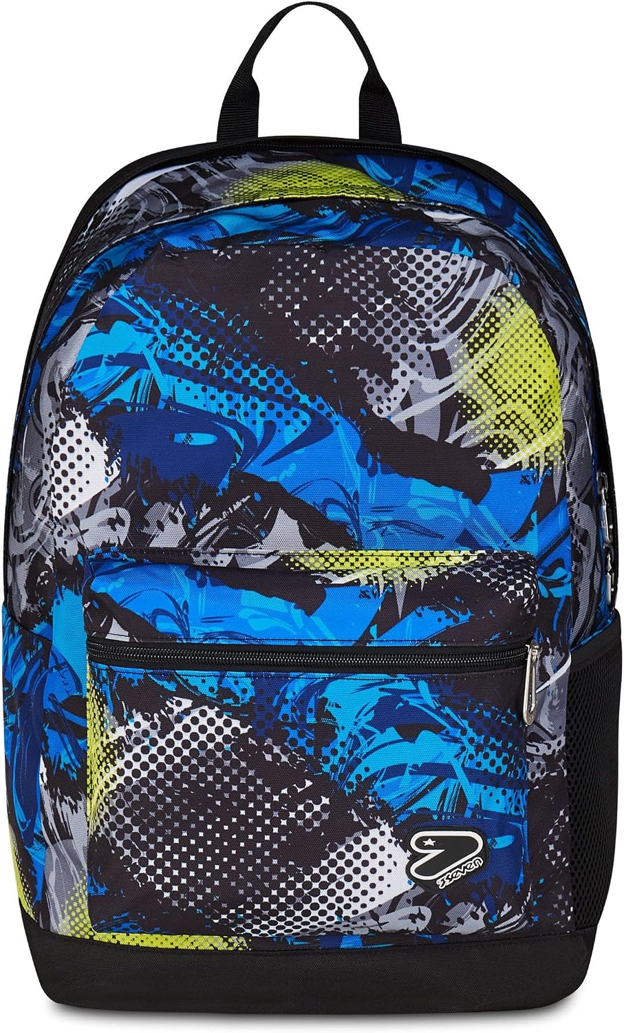 Seven Zaino Scuola Reversibile, Blu, Zaino Doppio Scomparto Con Auricolari Wireless, Tasca Porta PC e Tasca Porta Borraccia