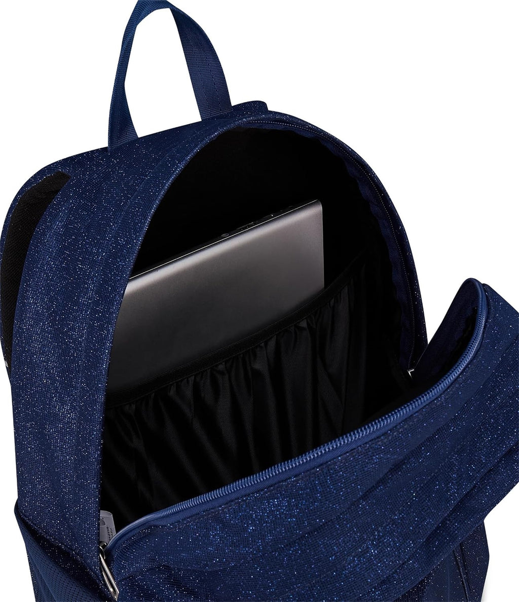 Seven Zaino Scuola SHINY TECH, Doppio Scomparto, Blu, Glitter, 30 L, Tasca frontale, Tasca portaborraccia, Scomparto porta pc, Scuola elementare, media e superiore