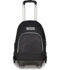 Seven Trolley Scuola Comby 8 ruote MADE OF STARS, Nero, Effetto brillantini, 31 L, Scomponibile, Uso zaino, Barra telescopica, Tasca attrezzata, Tasca porta pc, Scuola elementare e media