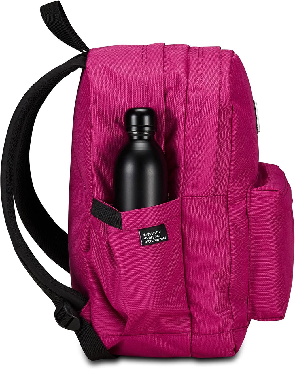 Invicta Zaino Scuola Lab Plain, Fucsia, Zaino Doppio Scomparto Con Tasca Porta PC o Tablet, Tasca Porta Borraccia e Tasca Con Organizer
