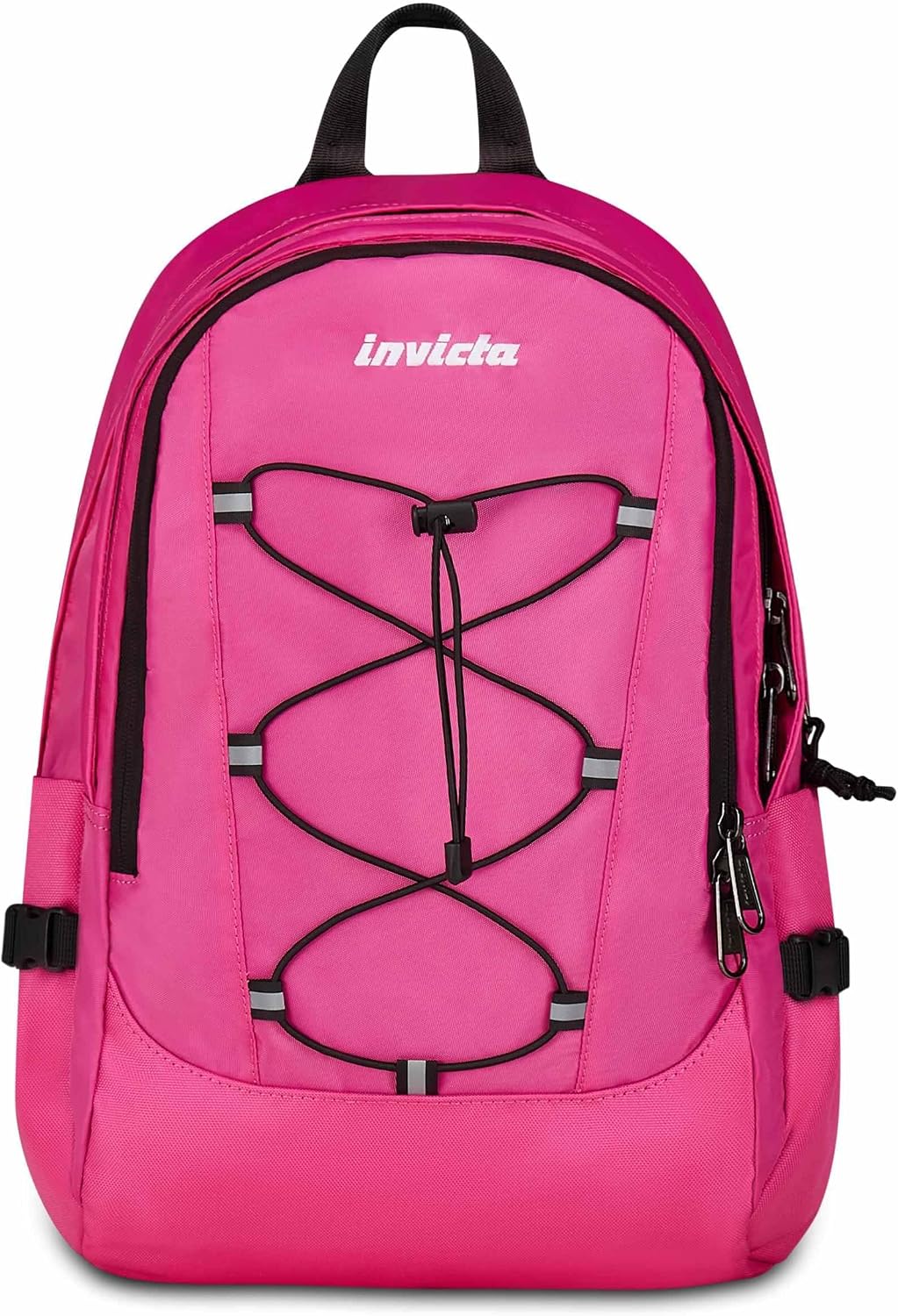 Invicta Zaino Scuola Invict-Act Smart, Rosa, Doppio Scomparto Con Tasca per PC e Tasca per Borraccia, 23 lt