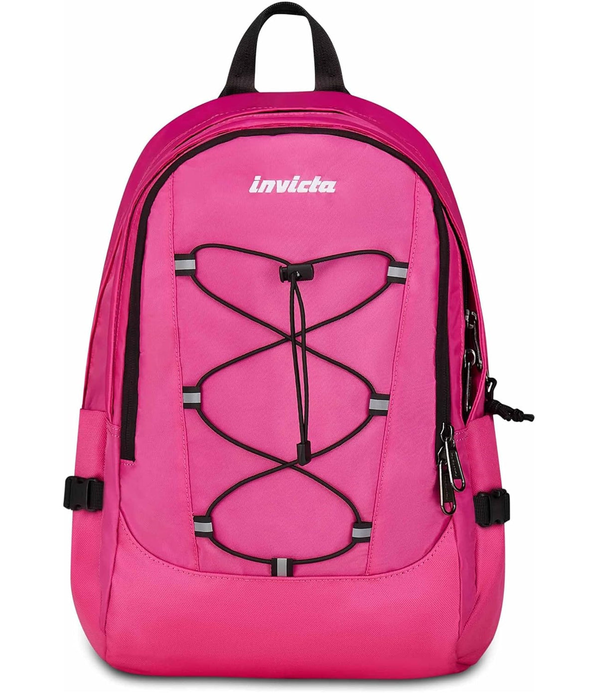 Invicta Zaino Scuola Invict-Act Smart, Rosa, Doppio Scomparto Con Tasca per PC e Tasca per Borraccia, 23 lt