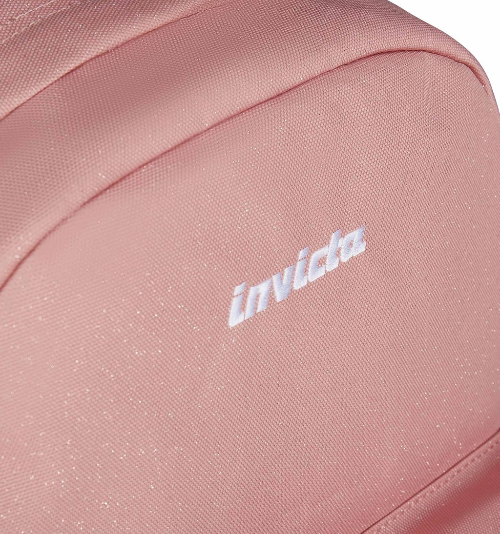 Invicta Zaino Scuola Carlson, Rosa Scintillante, Mono Scomparto Con Tasca per PC e Tasca per Borraccia, 24 lt
