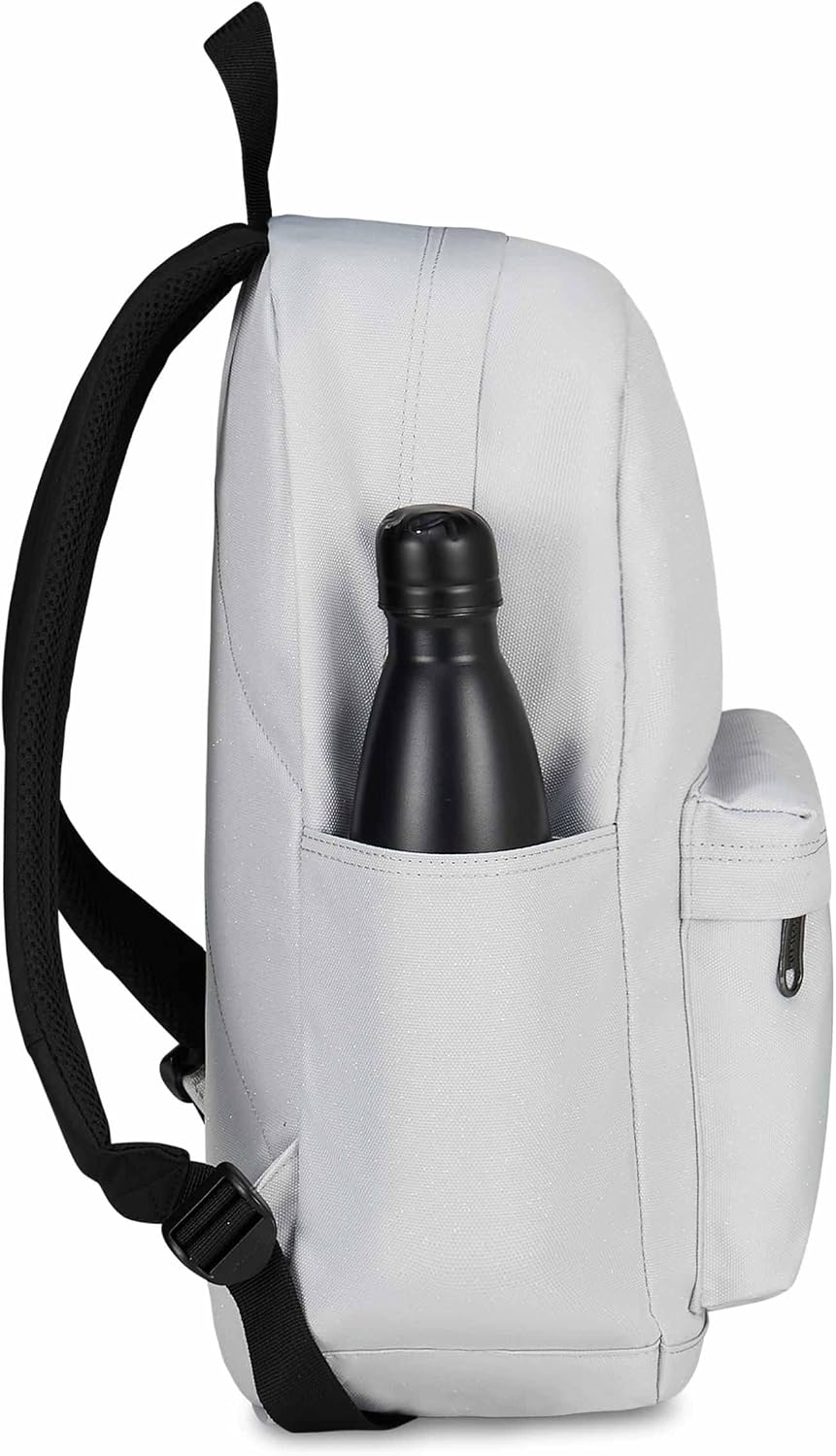 Invicta Zaino Scuola Carlson, Grigio Scintillante, Mono Scomparto Con Tasca per PC e Tasca per Borraccia, 24 lt