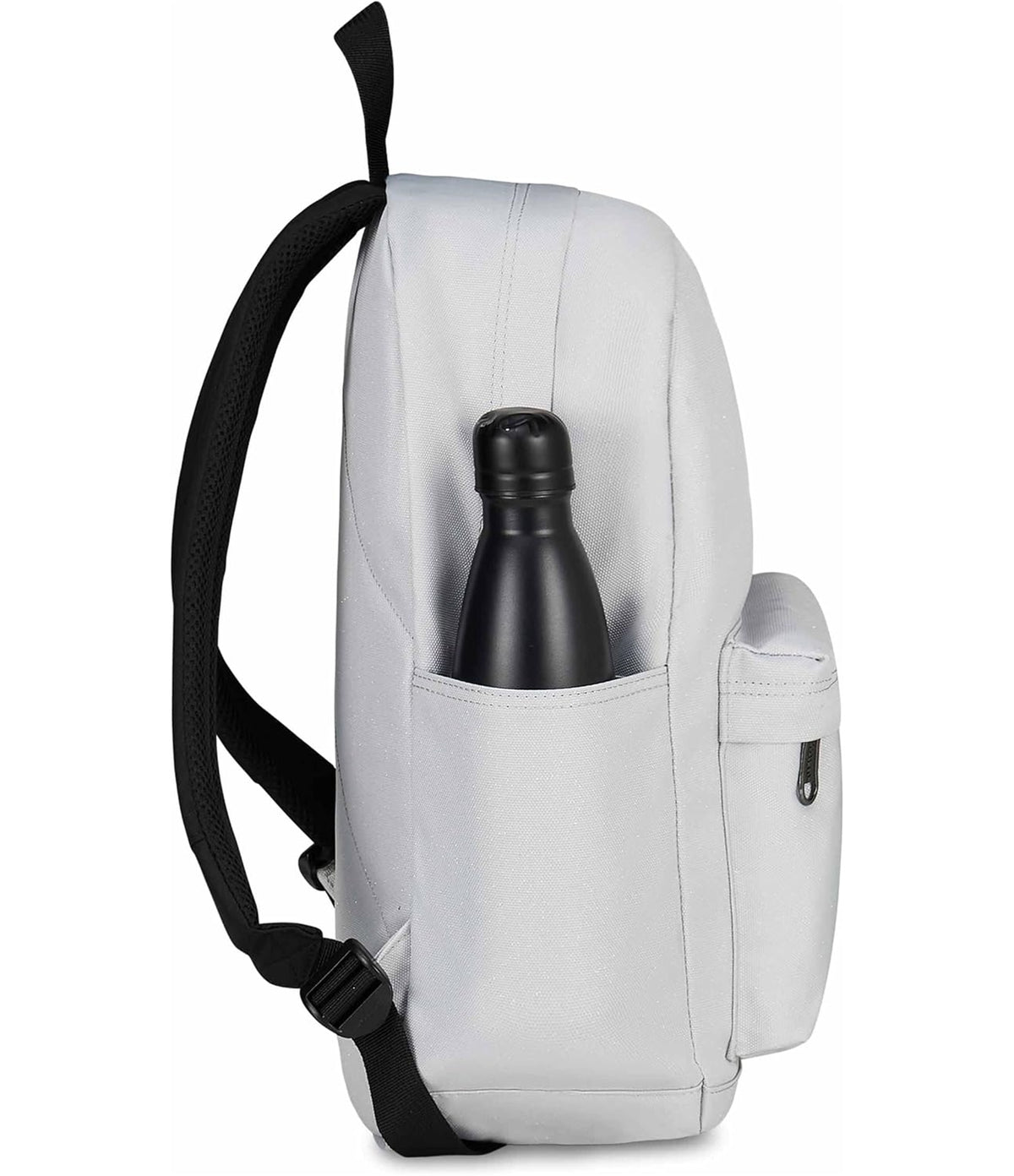 Invicta Zaino Scuola Carlson, Grigio Scintillante, Mono Scomparto Con Tasca per PC e Tasca per Borraccia, 24 lt