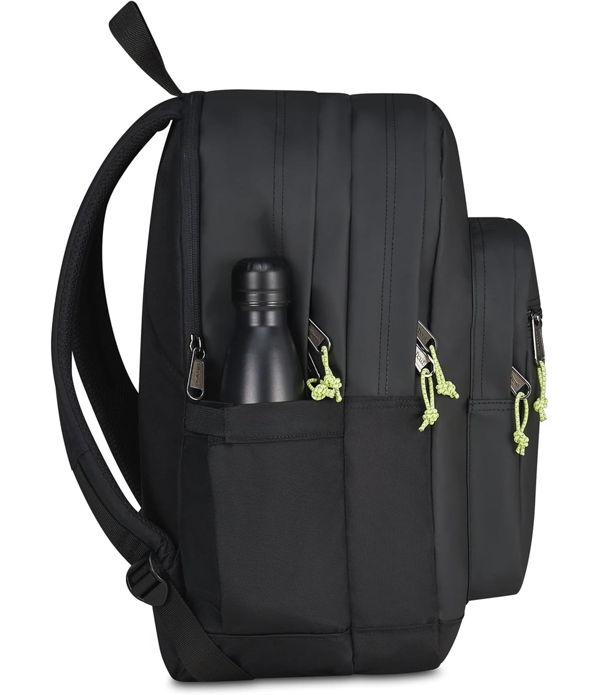 Invicta Jelek Plus Zaino Scuola Media Ragazzo Ragazza, Scuola Superiore, Tinta Unita, Scomparto PC, Tasca Borraccia, nero