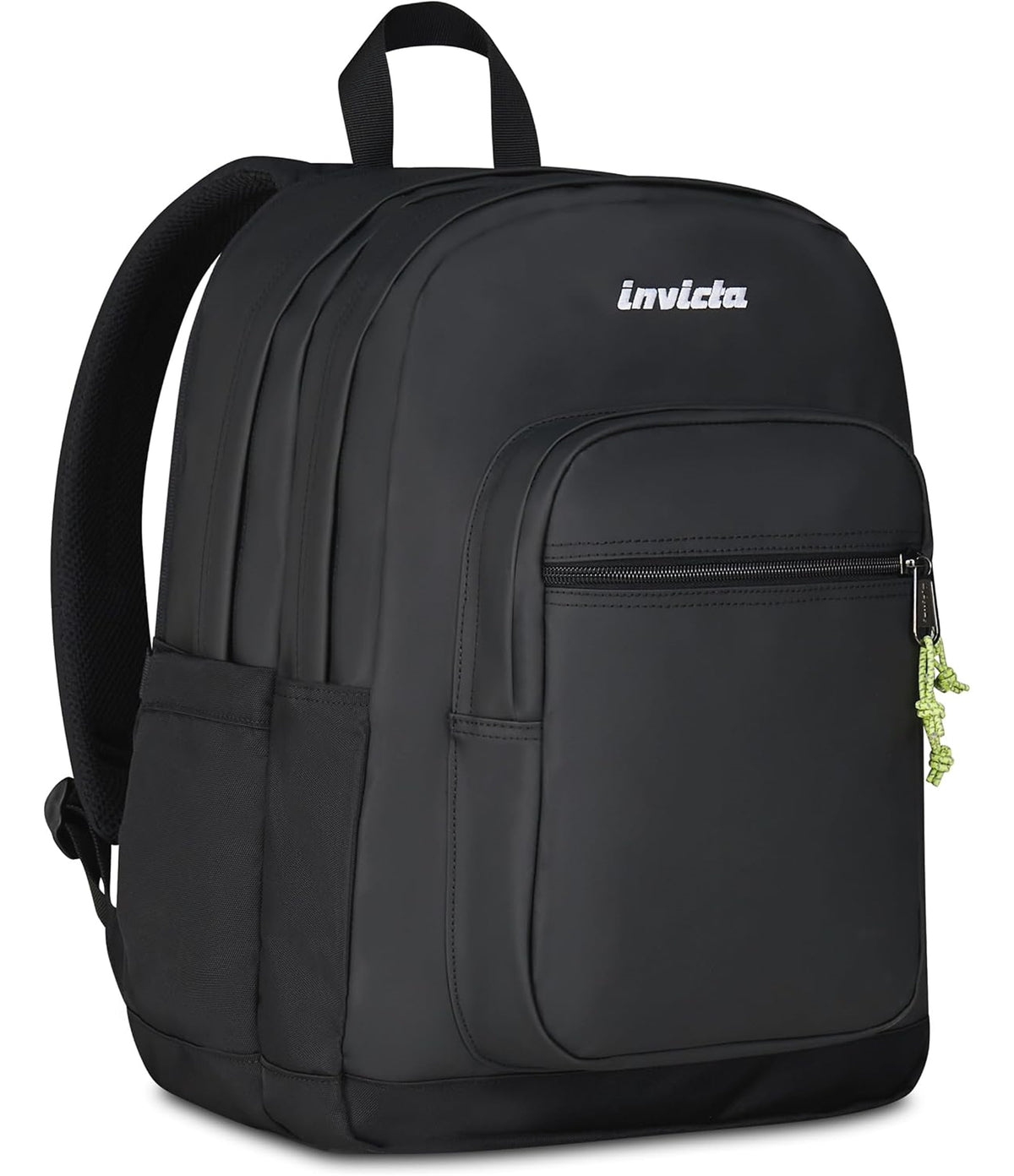 Invicta Jelek Plus Zaino Scuola Media Ragazzo Ragazza, Scuola Superiore, Tinta Unita, Scomparto PC, Tasca Borraccia, nero