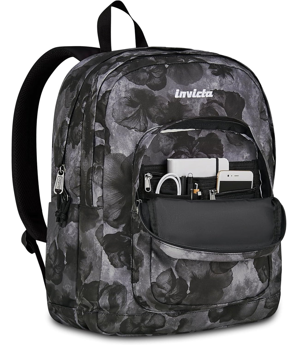 Invicta Zaino Scuola Jelek Fantasy, Grigio, 34 L, Doppio Scomparto, Tasche multiuso, Tasca interna con organizer, Scomparto porta pc, Tasca portaborraccia, Scuola media e superiore