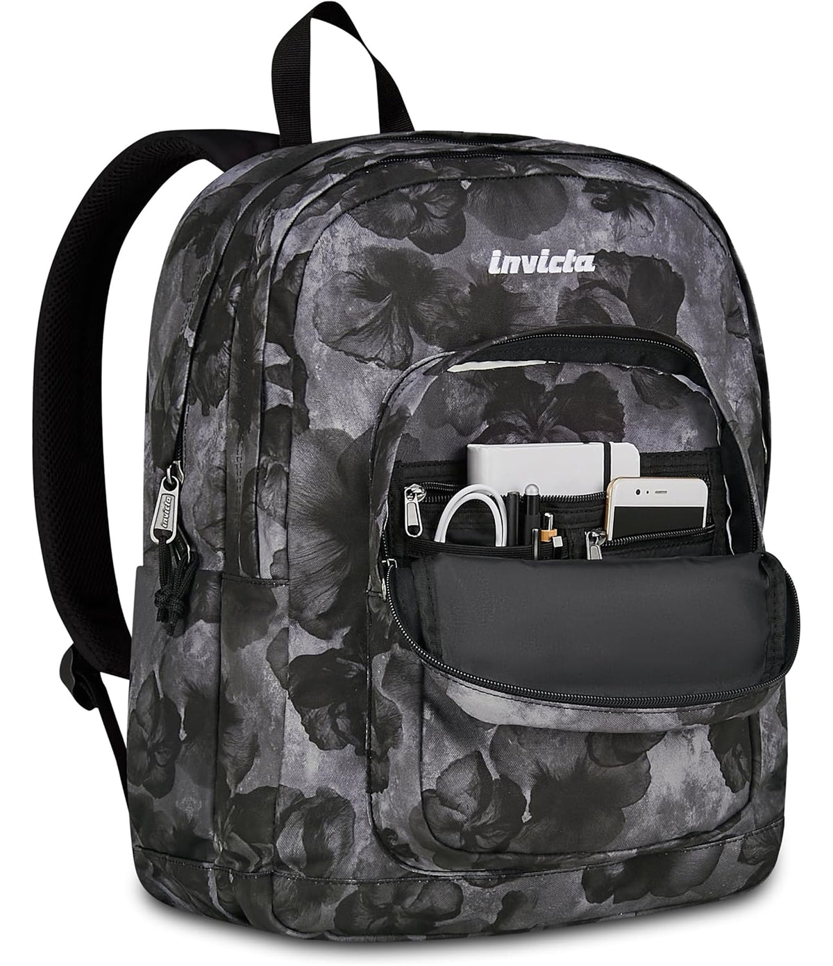 Invicta Zaino Scuola Jelek Fantasy, Grigio, 34 L, Doppio Scomparto, Tasche multiuso, Tasca interna con organizer, Scomparto porta pc, Tasca portaborraccia, Scuola media e superiore