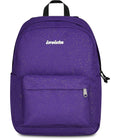 Invicta Zaino Scuola Carlson Shine, Viola, 24 L, Effetto brillantini, Monoscomparto, Tasca interna con zip, Scomparto porta pc ablet, Tasca laterale portaborraccia, Scuola media e superiore