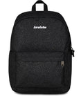 Invicta Zaino Scuola Carlson Shine, Nero, 24 L, Effetto brillantini, Monoscomparto, Tasca interna con zip, Scomparto porta pc ablet, Tasca laterale portaborraccia, Scuola media e superiore