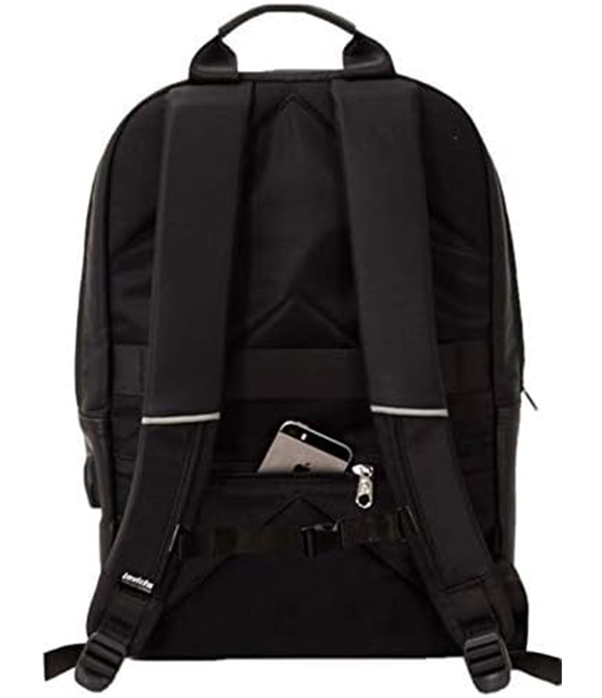 Invicta Zaino Ufficio Lavoro Biz M, Nero, Zaino In Pelle con Tasca Porta PC Portatile/Tablet e USB Plug, Tasche Multifunzione e Tasca con Organizer, Ufficio, Vaggio e Lavoro