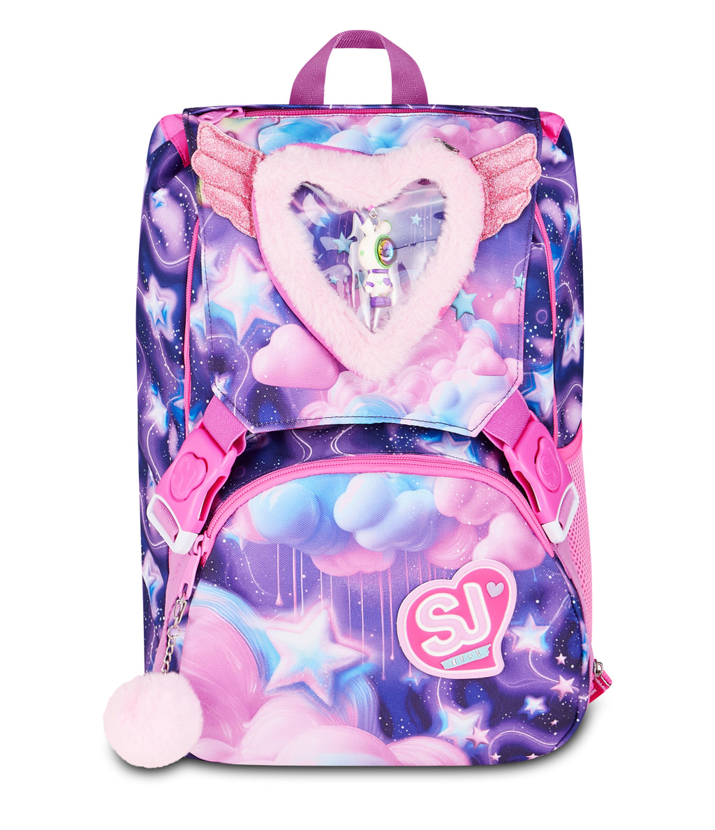 ZAINO Sdoppiabile Big SJ GANG FLUFFY PINK GIRL
