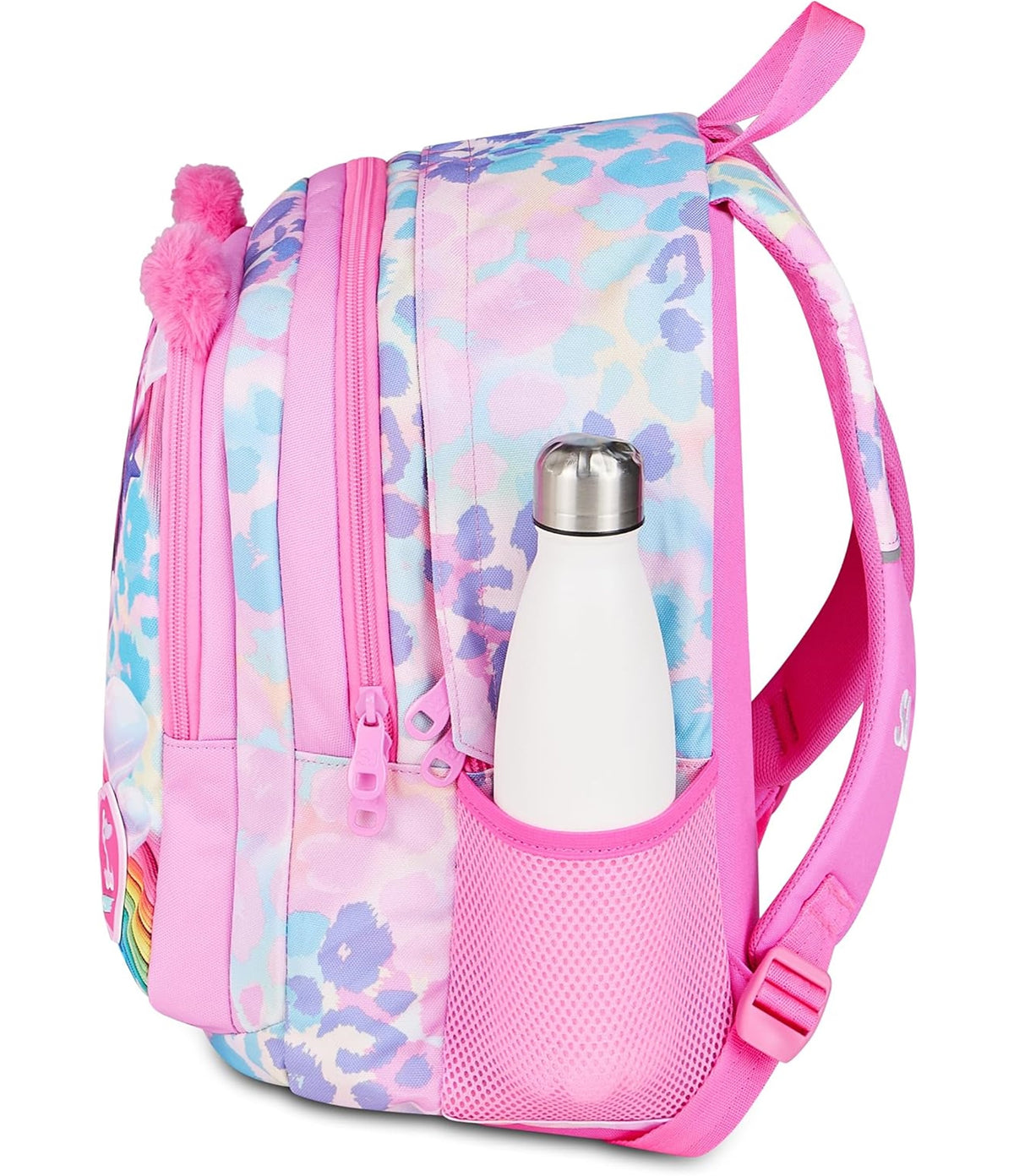 SJ GANG STYLE JAM GANG Zaino Scuola Advanced HEART BUDDY GIRL, Doppio Scomparto, Rosa, 29 L, Applicazione orecchie pelose, Tasca frontale, Tasca portaborraccia, Scuola elementare e media