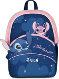 Seven Zaino scuola LILO & STITCH starry eyed per bambini, Tasca frontale, Aperture con zip, Spallacci imbottiti, Sottospallaccio in rete traspirante, Tasca portaborraccia, Prodotto ufficiale