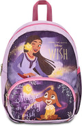 Disney Zaino Asilo Small, WISH, Lilla - Tasche Laterali Porta Borraccia, Tasca Frontale, Zainetto Asilo Bambina