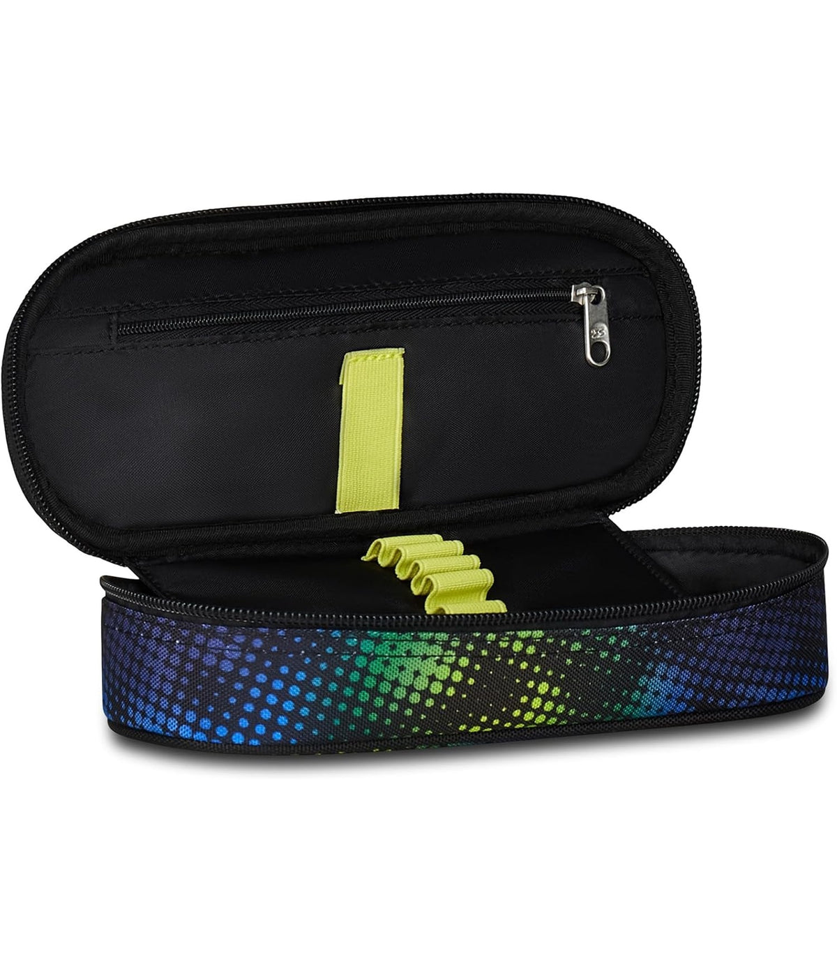 Seven Bustina Scuola Round Plus, Multicolore, Taschino Interno con Zip e Passanti Elastici Portapenne, Accessori Zaino, Scuola Elementare, Media e Superiore