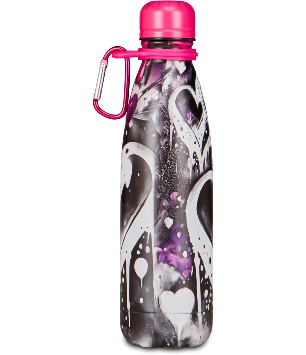 Seven Borraccia Termica, Bianco, 500 ml, Acciaio Inox, Bpa free, Tenuta stagna, Mantenimento temperatura caldo 12h reddo 24h, Riutilizzabile, Per bambini e ragazzi, Scuola, Sport, Viaggi
