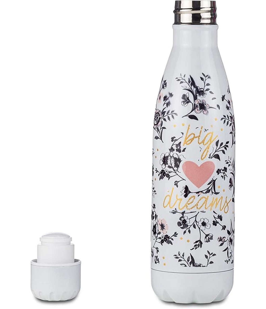 FCP Borraccia TRI-COASTAL - ENJOY THE LITTLE THINGS - in Acciaio inox POSH + POP - Bottle Termica con Tenuta Stagna - Mantenimento Temperatura Caldo Freddo