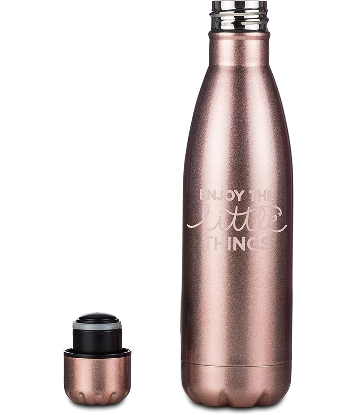 FCP Borraccia TRI-COASTAL - ENJOY THE LITTLE THINGS - in Acciaio inox POSH + POP - Bottle Termica con Tenuta Stagna - Mantenimento Temperatura Caldo Freddo