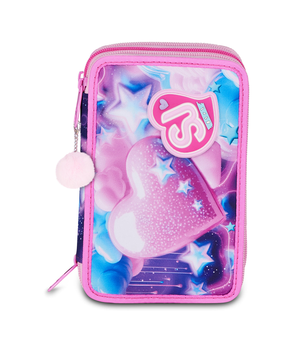 Astuccio 3 zip SJ GANG FLUFFY PINK GIRL
