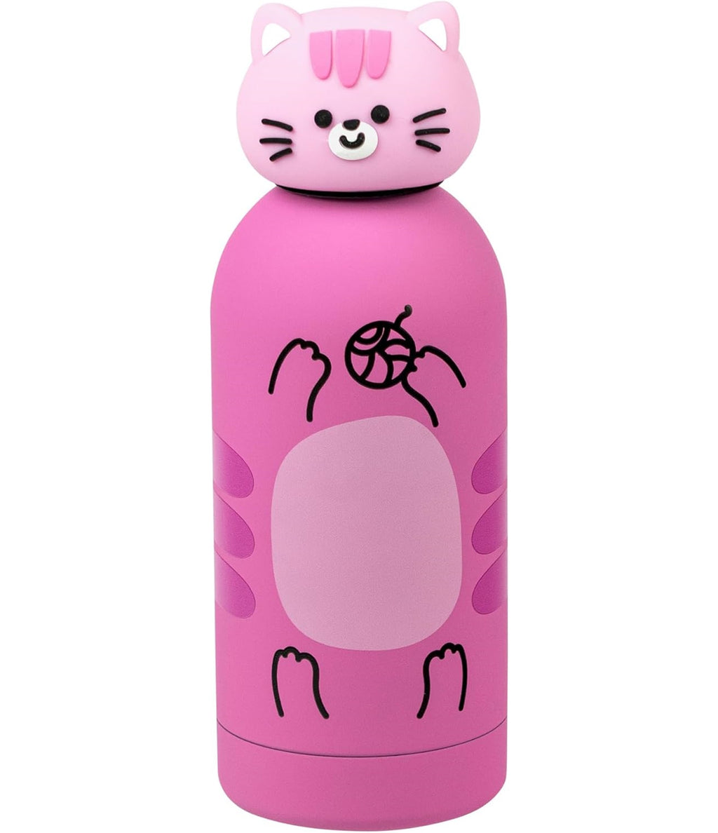 Borraccia termica Gatto, Acciaio Inox bpa free, 350ml, Pack singolo e personalizzato, mantenimento temperatura: caldo 12 h. / freddo 2