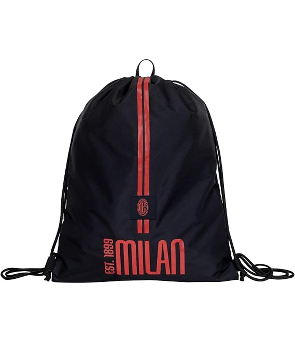 Seven Milan Sacca Zaino Scuola, Rosso Nero, Apertura con Coulisse, Scuola e Tempo Libero