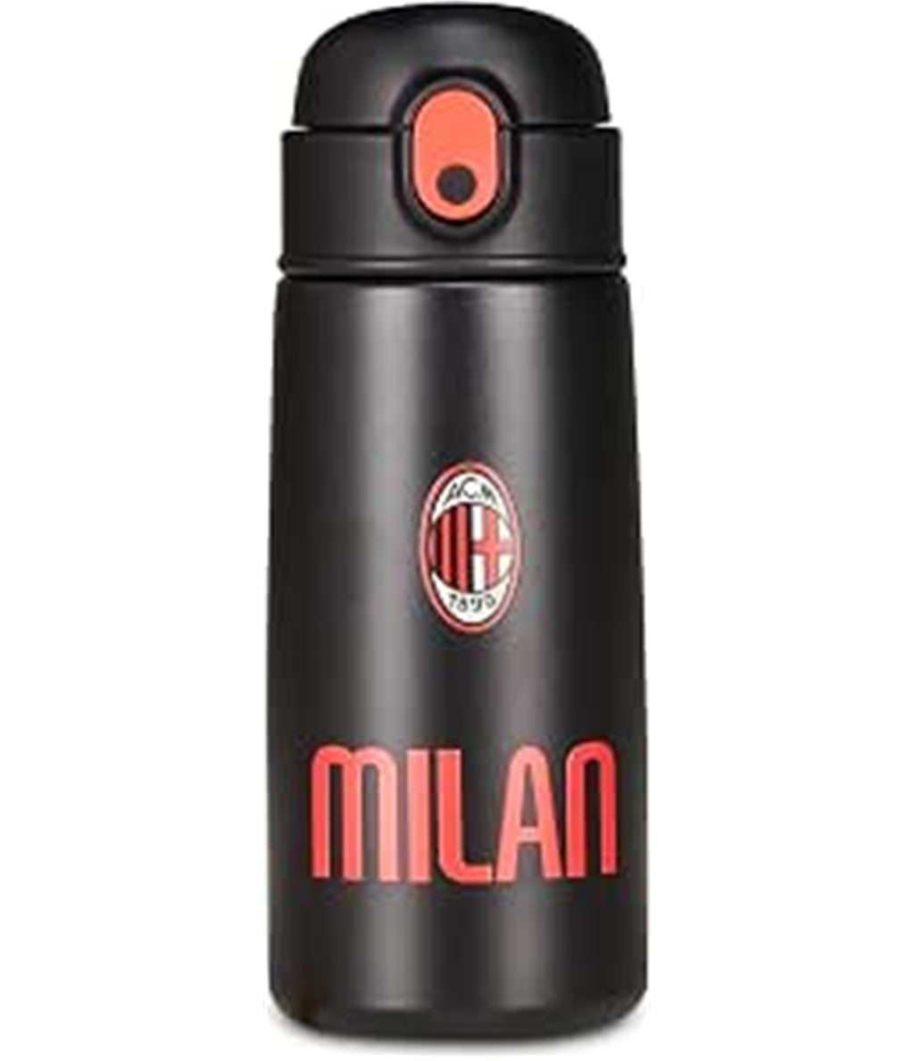 Seven Borraccia termica AC MILAN per ragazzi, Acciaio inox bpa free, Mantenimento temperatura: caldo 12h/freddo 24h, Prodotto ufficiale, Idea regalo