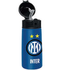 Seven Borraccia da calcio FC INTER, nera e blu, borraccia termica in acciaio inossidabile all'interno e all'esterno, mantenimento della temperatura