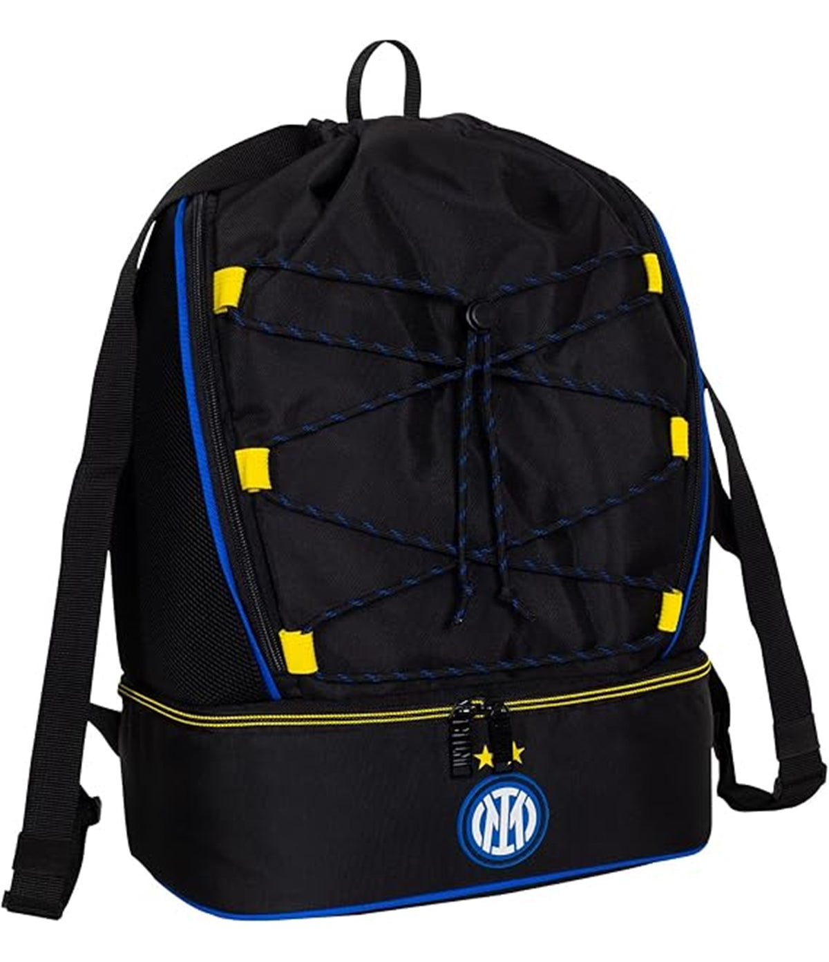 Seven Sacca Inter Con Fondo Rigido Porta Scarpe, Zip Bicolore, Puller Personalizzati e Elastico Porta Borraccia, prodotto ufficiale