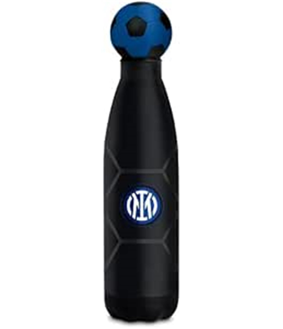 Seven Borraccia Termica Inter 500 ml con Tappo a Pallone, Acciaio Inox 304 Interno/Esterno, Caldo fino a 12h e Freddo fino a 24h, Copritappo in Silicone, per Scuola, Sport e Tempo Libero