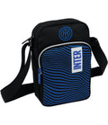 Borsa a Tracolla Uomo - F.C. INTER Calcio, Nero Blu - Apertura con Cerniera - Marsupio Ragazzo - Tifoso Interista - Gadget Calcio Serie A