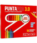 Seven Pennarelli Scuola Puntapro 3.0 - Scatola da 18 Pz, Pennarelli a Colore, Super Washable, Bambini e Ragazzi