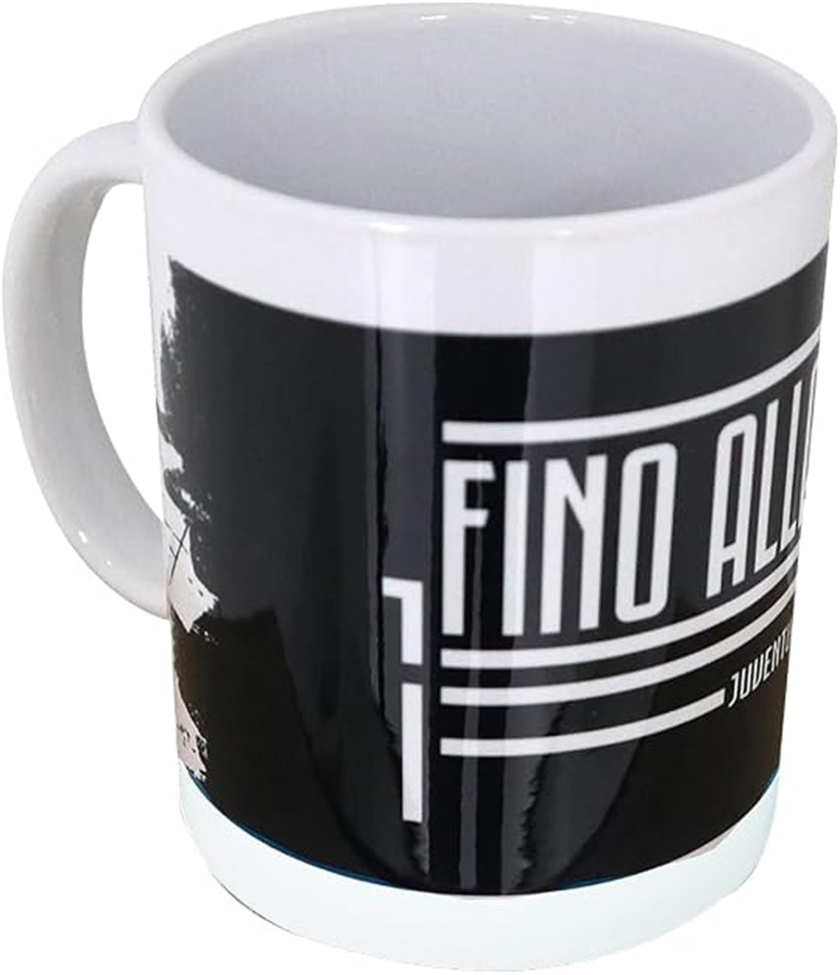 Seven Juventus Tazza Mug in Ceramica Fino Alla Fine, Nera, da 325 ml, Lavabile In Lavastoviglie